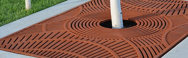 Medžių apsaugos grotelės iš CORTEN rūdinto plieno. CNC lazerinis pjaustymas.